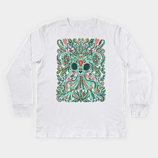 Calavera Cat Kids Long Sleeve T-Shirt